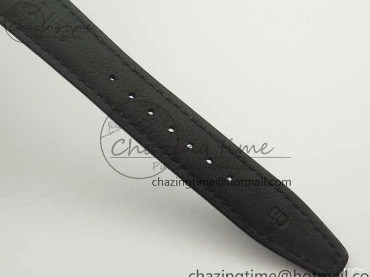 MIROTIME 0518 Portofino Automatic SS TWF 1:1 Best Edition Black Dial on Black Leather Strap A TravelReady 7199